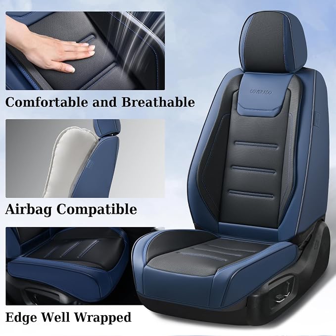 Universal Seat Covers — Front Seat — Blue