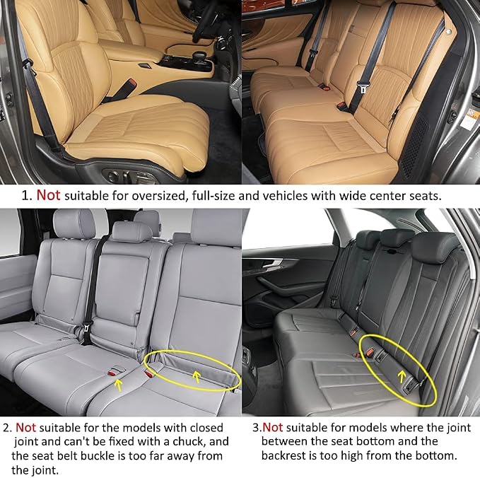 Faux Leather Car Seat Covers — Full Set — Gray
