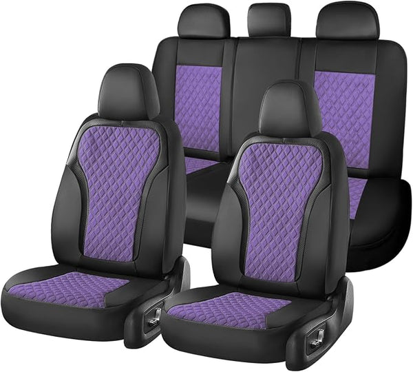 Universal Seat Covers โ Full Set โ Black / Purple