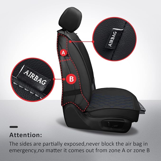 Seat Covers for Multiple Vehicles — Full Set — Black / Blue