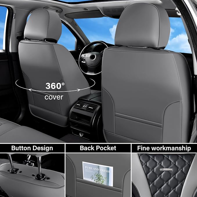 Universal Seat Covers — Front Seat — Gray / Black
