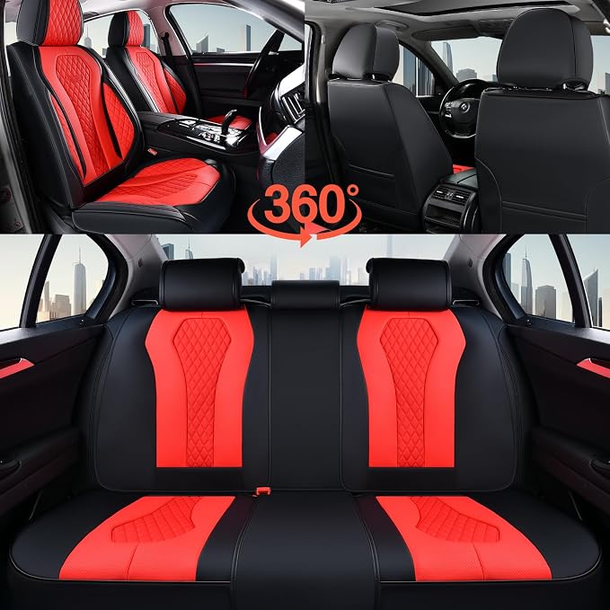 Universal Seat Covers — Front Seat — Red