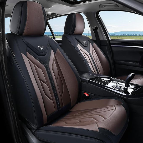 Universal Seat Covers โ Front Seat โ Black / Coffee