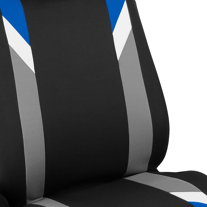 Universal Fabric Seat Covers — Front Seat — Blue