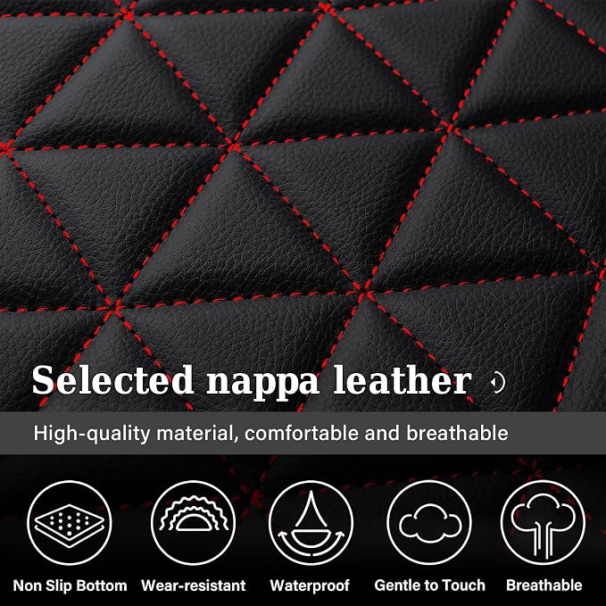 Seat Covers for Multiple Vehicles — Front Seat — Black / Red