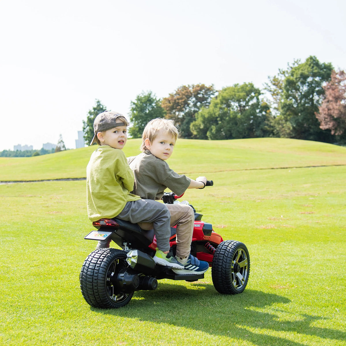 2026 24V Spider 2 Seater 3 Wheel Kids Motorcycle with Remote Control