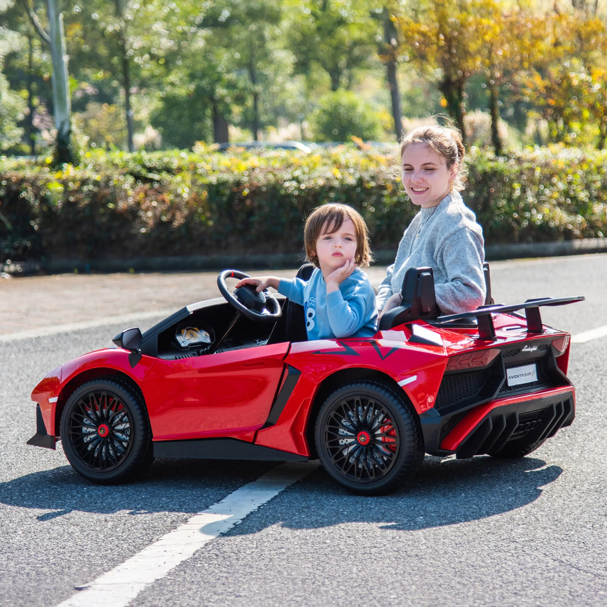24V Lamborghini Aventador 2-Seater Ride-On Car