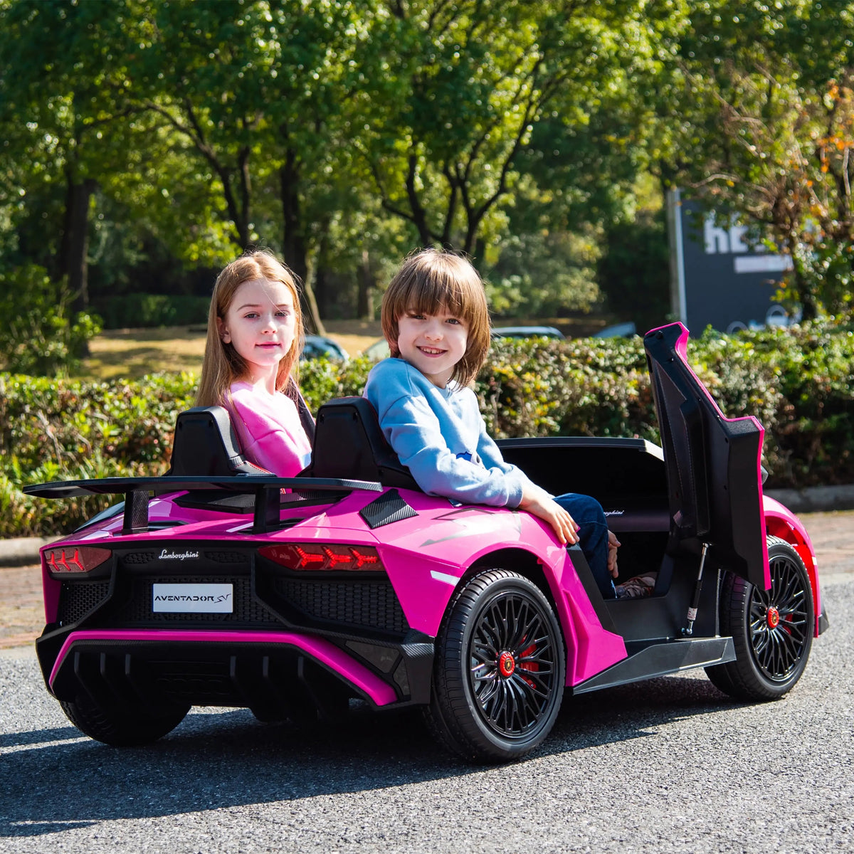24V Lamborghini Aventador 2-Seater Ride-On Car