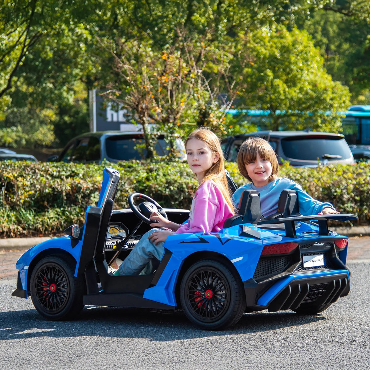 24V Lamborghini Aventador 2-Seater Ride-On Car