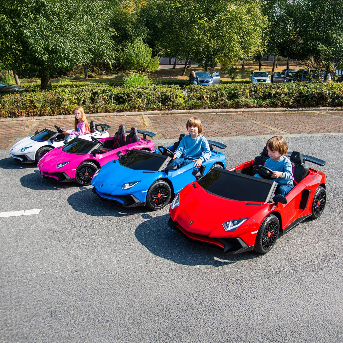 24V Lamborghini Aventador 2-Seater Ride-On Car
