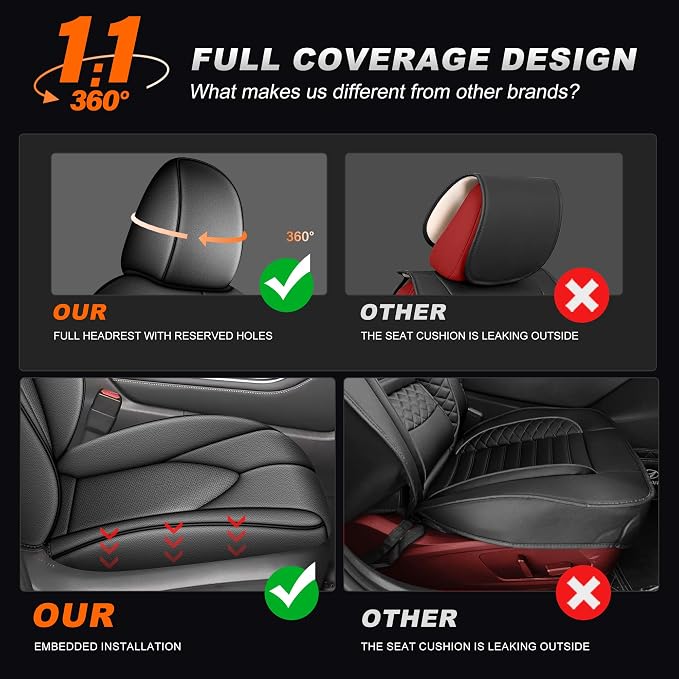 Faux Leather Seat Covers for Toyota Highlander — Full Set