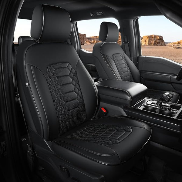 Faux Leather Seat Covers for Multiple Vehicles โ Full Set