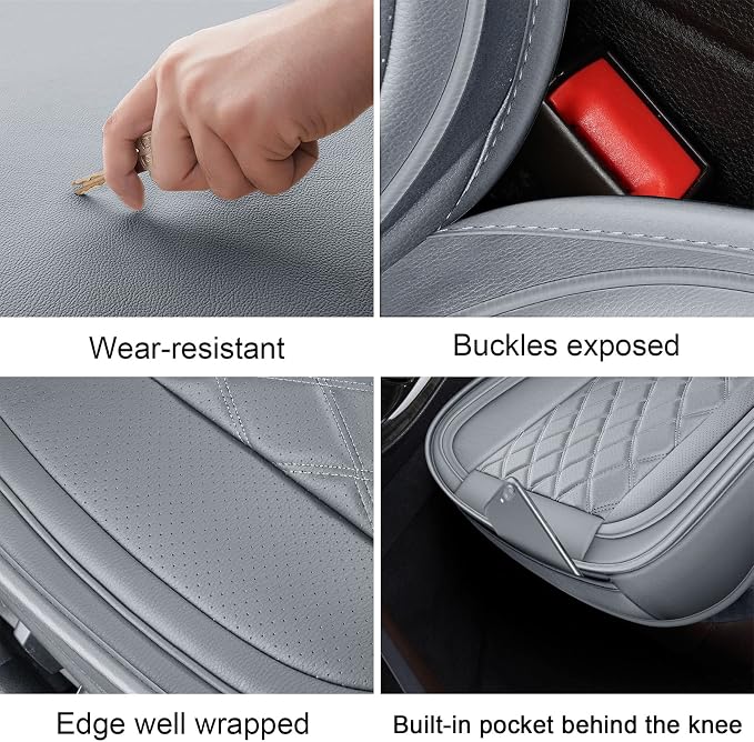 Universal Seat Covers — Front Seat — Gray