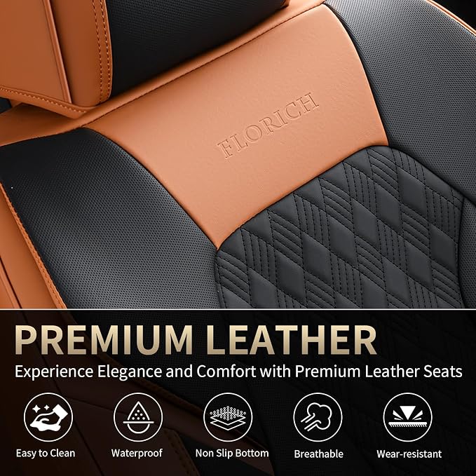 Universal Seat Covers — Full Set — Brown / Black