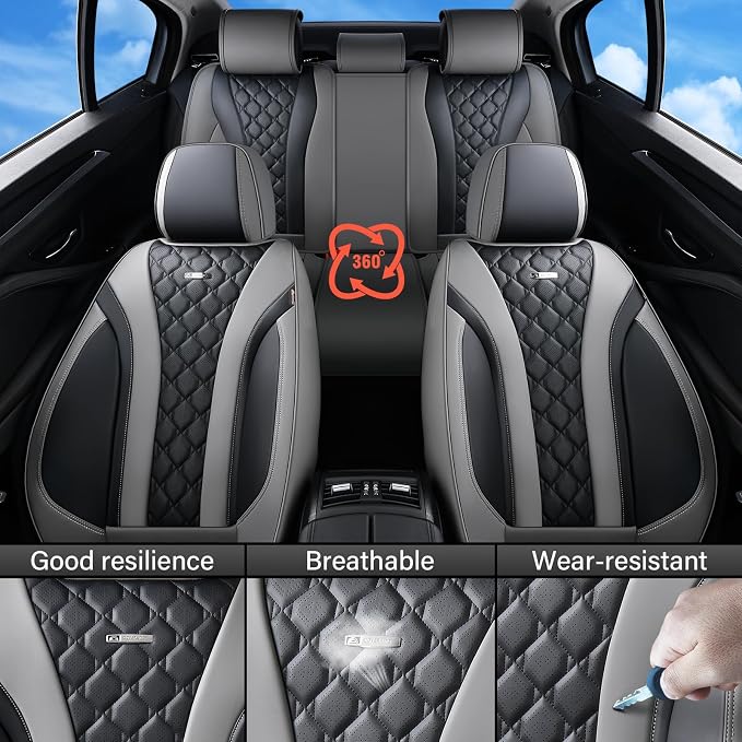 Universal Seat Covers — Front Seat — Gray / Black