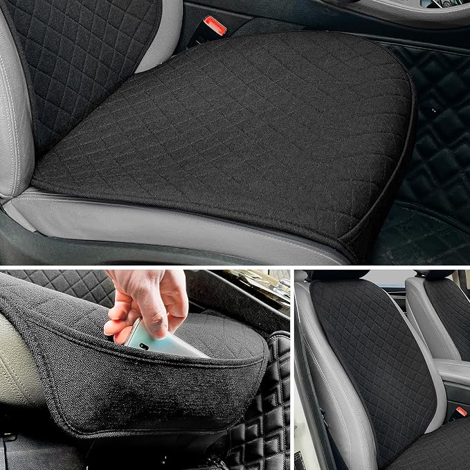 Universal Fabric Seat Covers — Front Seat — Black
