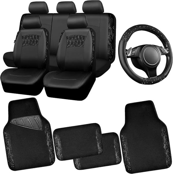 Universal Seat Covers โ Full Set โ Black