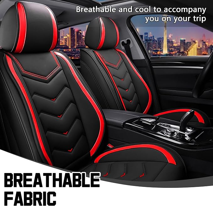 Seat Covers for Honda Civic — Black / Red