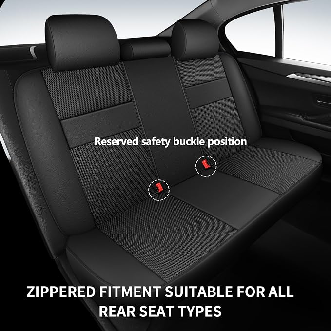 Universal Fabric Seat Covers — Black