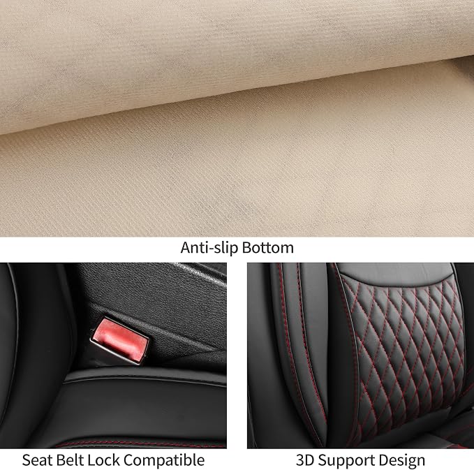 Universal Seat Covers — Front Seat — Black / Red
