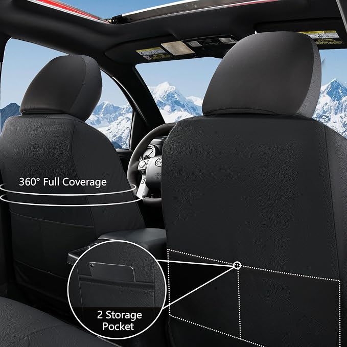 Seat Covers for Toyota Tacoma — Front Seat — Black / Blue