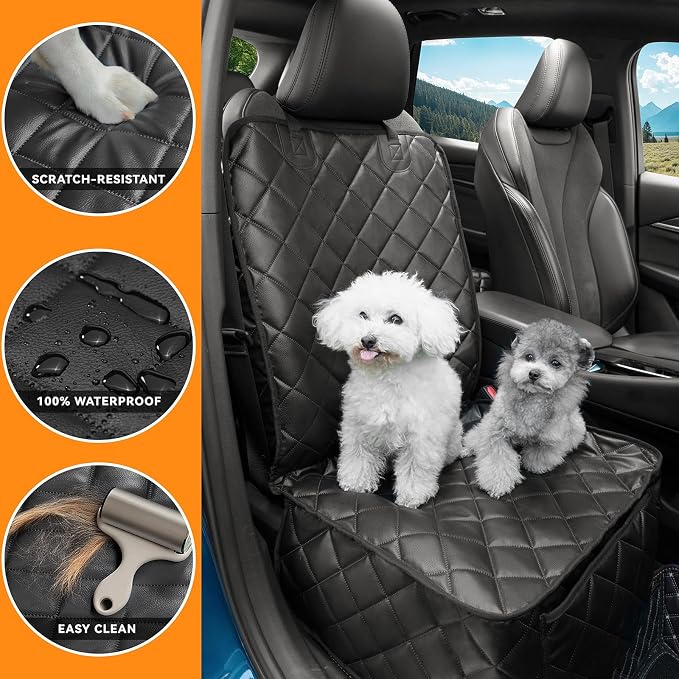 Pet Car Seat Protector — Front Seat — Black
