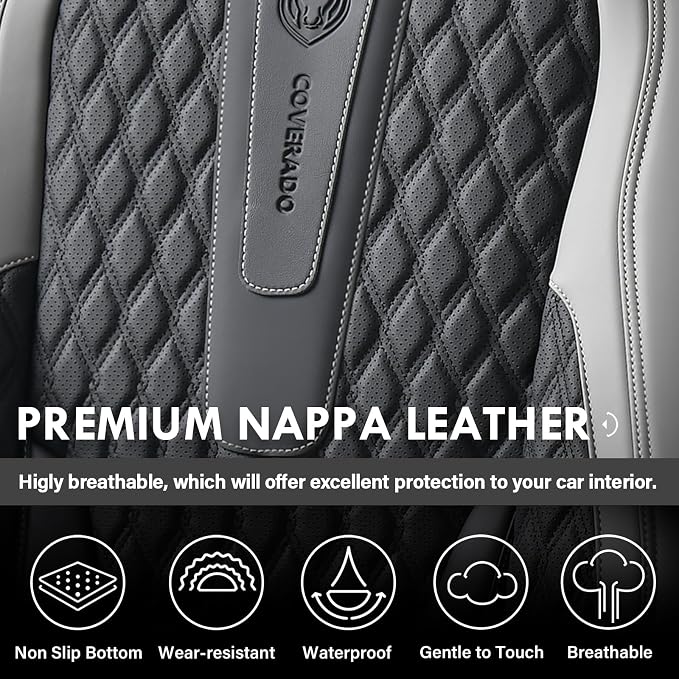 Universal Seat Covers — Front Seat — Black / Gray