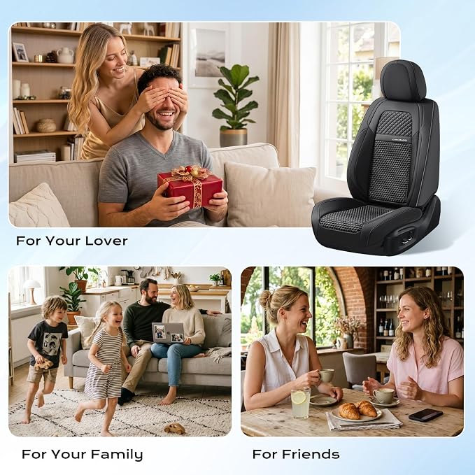 Universal Faux Leather Seat Covers — Front Seat