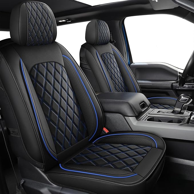 Seat Covers for Multiple Vehicles — Front Seat — Black / Blue