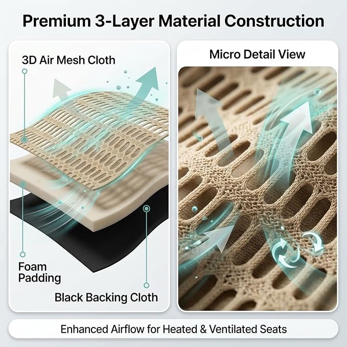 Universal Seat Covers — Front Seat — Beige