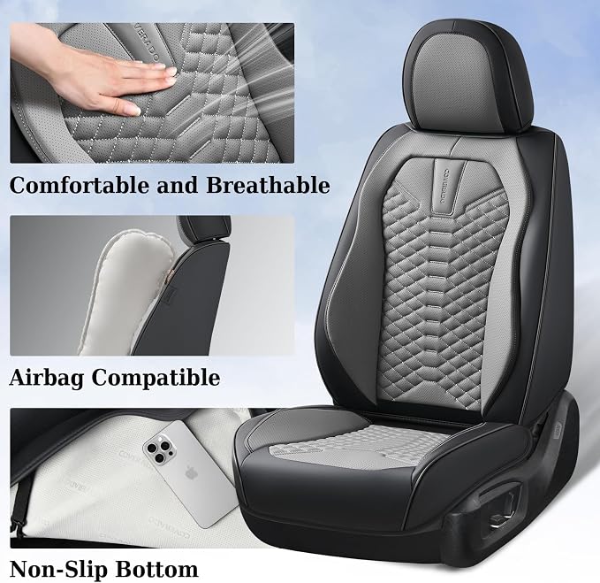Universal Seat Covers — Front Seat — Black / Gray