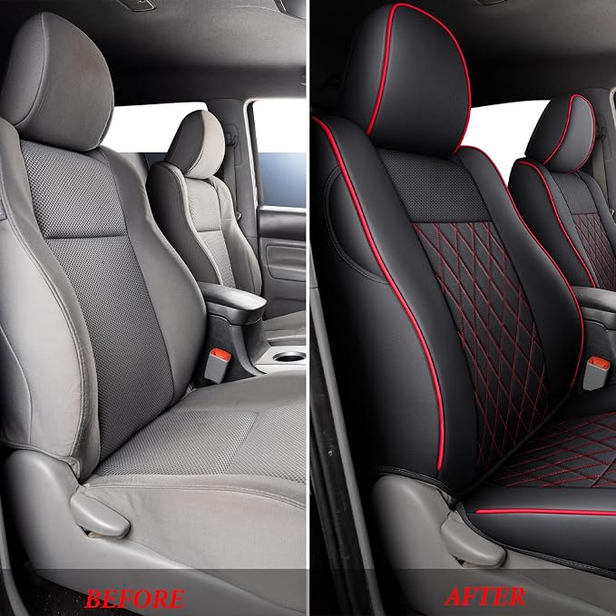 Seat Covers for Toyota Tacoma — Full Set — Red