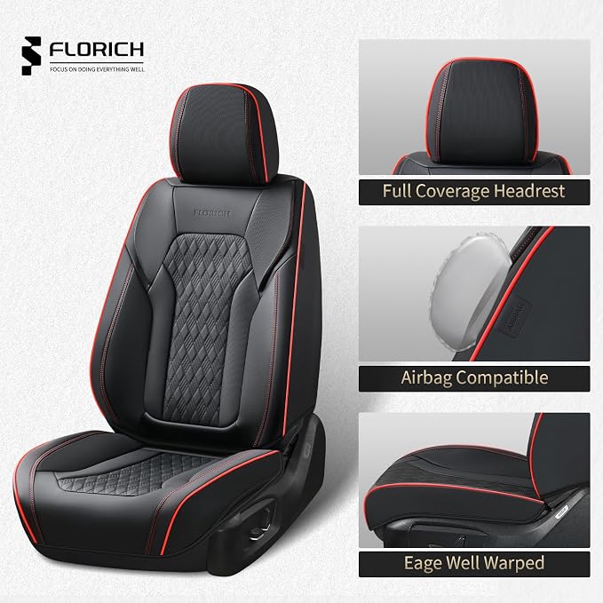 Universal Seat Covers — Full Set — Black / Beige