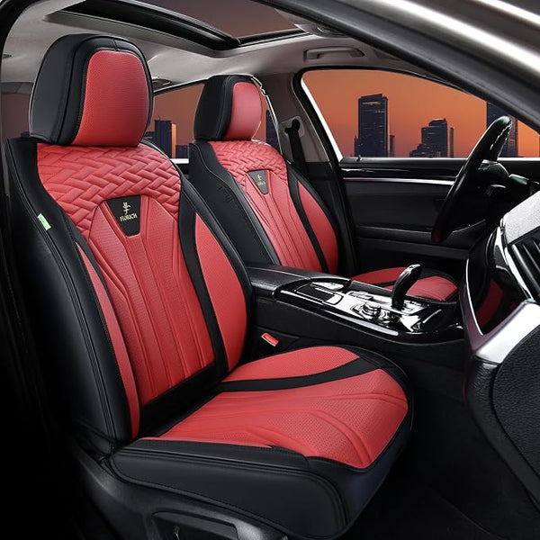 Universal Seat Covers โ Front Seat โ Black / Burgundy