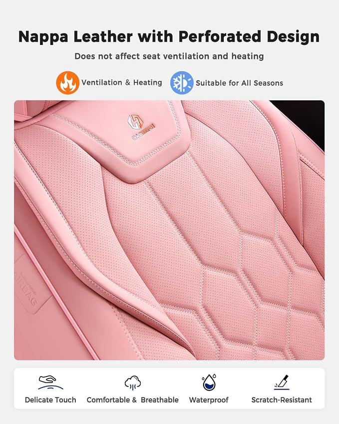 Universal Seat Covers — Front Seat — Pink