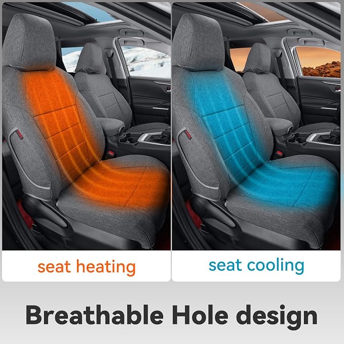 Fabric Seat Covers for Toyota Tacoma — Full Set — Gray
