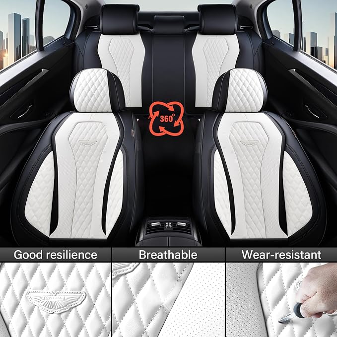 Universal Seat Covers — Front Seat — White