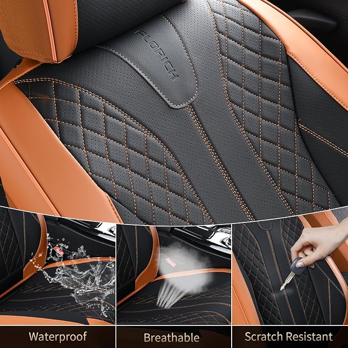 Universal Seat Covers — Front Seat — Brown / Black
