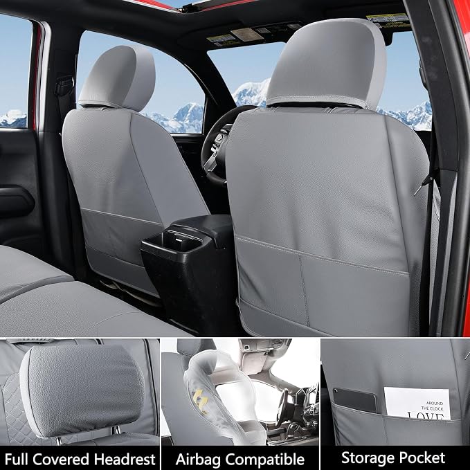 Seat Covers for Toyota Tacoma — Full Set — Gray