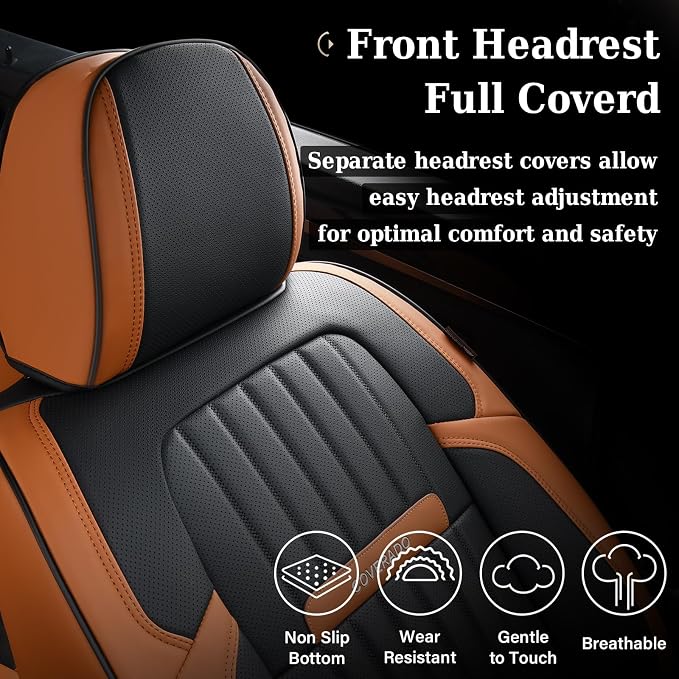 Universal Seat Covers — Front Seat — Brown / Black