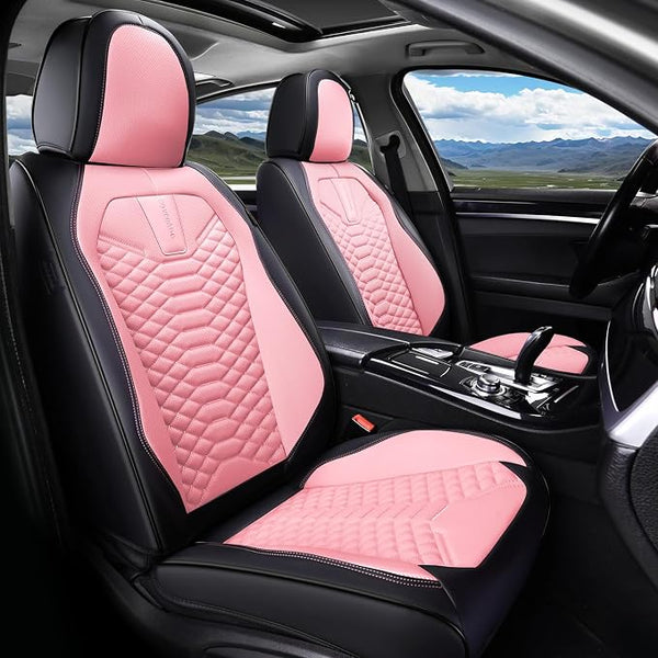 Universal Seat Covers โ Front Seat โ Black / Pink