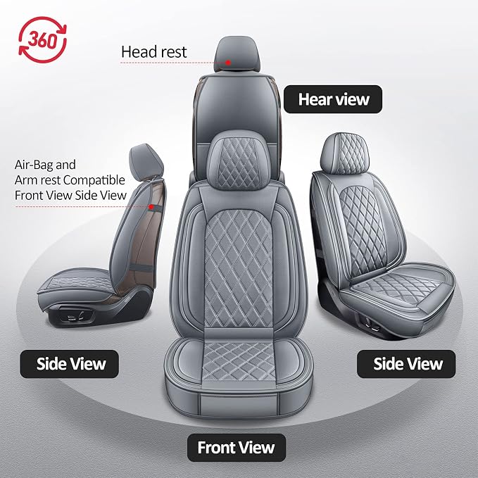 Seat Covers for Multiple Vehicles — Front Seat — Gray