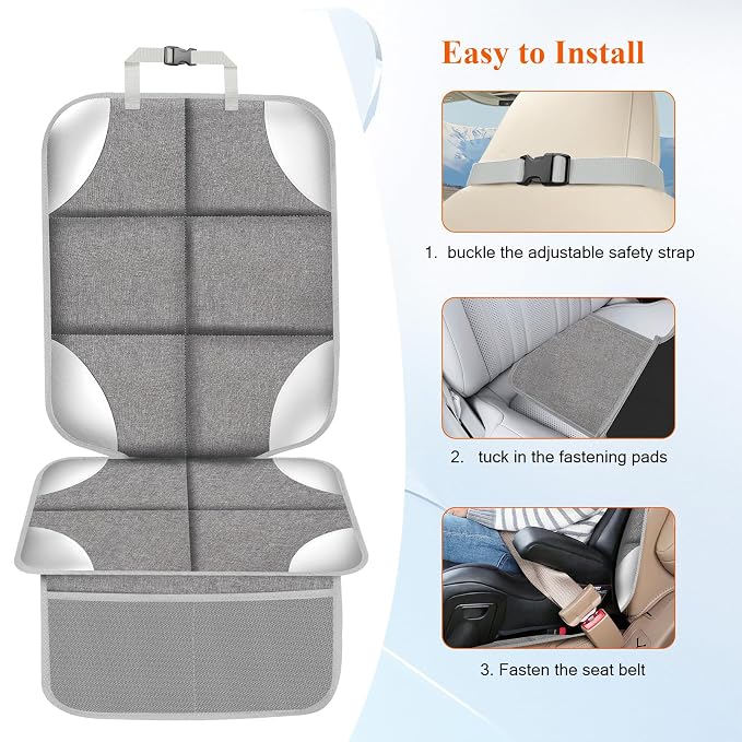Child Car Seat Protector — Gray