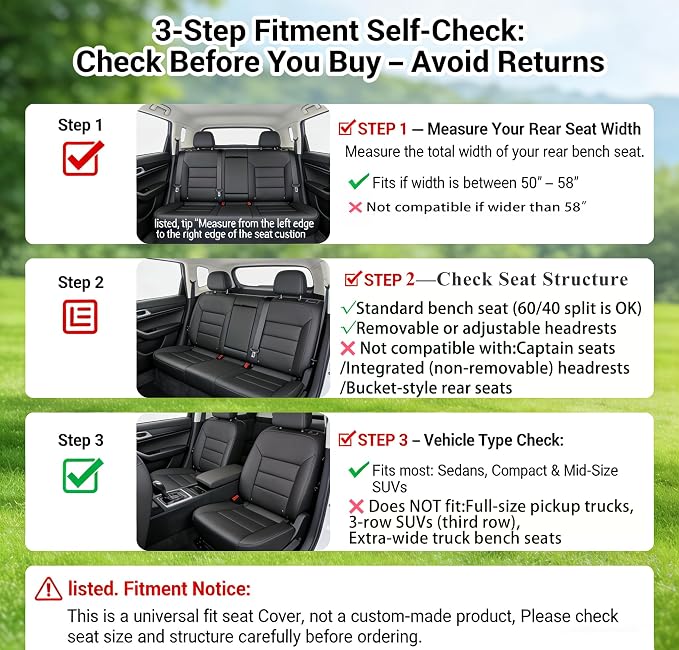 Universal Seat Covers — Front Seat — Beige
