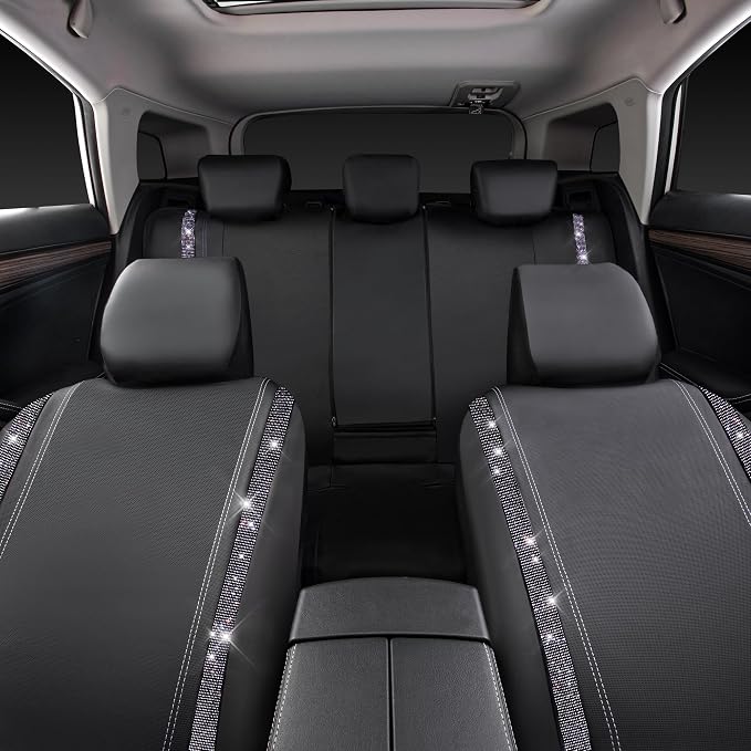 Universal Faux Leather Seat Covers — Full Set — Purple