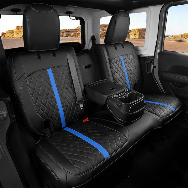 Seat Covers for Jeep Wrangler โ Full Set โ Black / Blue