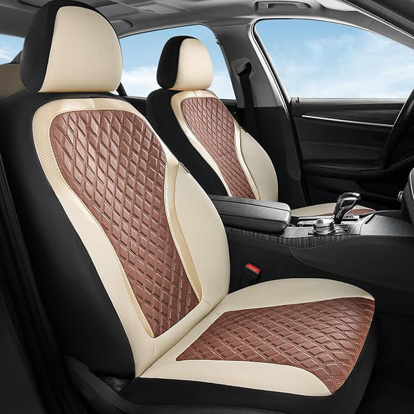 Universal Seat Covers โ Front Seat โ Beige / Brown