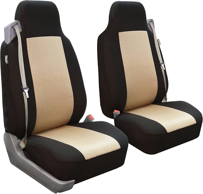 Universal Fabric Seat Covers — Full Set — Black