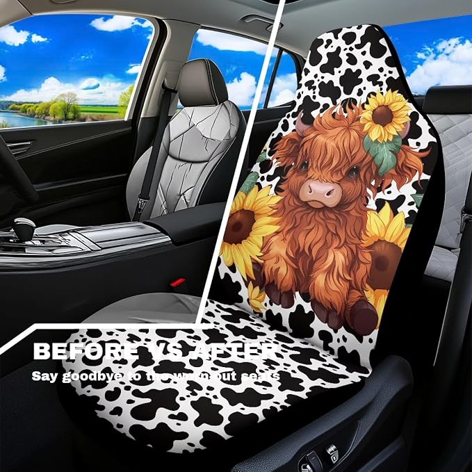 Car Seat Covers — Front Seat — Black
