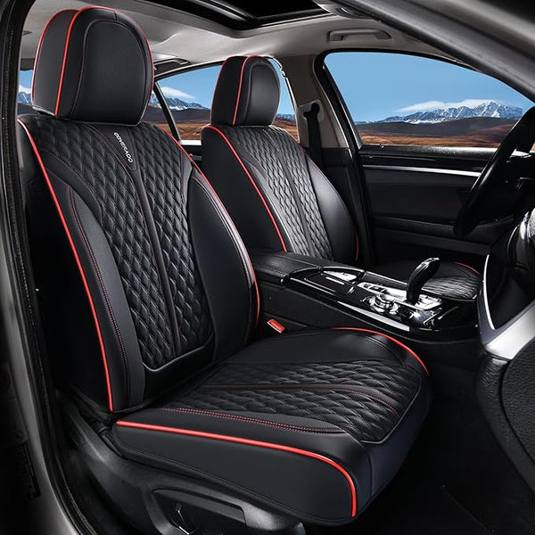 Universal Seat Covers โ Front Seat โ Black / Red